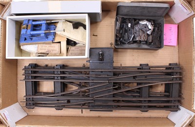 Lot 273 - Three Hornby electric crossovers – two R/h and...