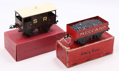 Lot 275 - Two Hornby goods wagons: 1935-41 Brake van SR...