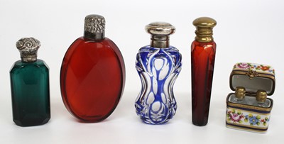 Lot 1119 - A collection of scent bottles, comprising an...