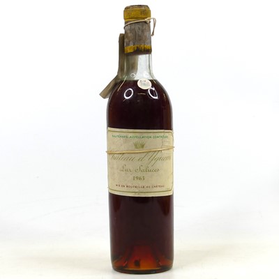 Lot 1225 - Château d'Yquem, 1963, Sauternes, one bottle