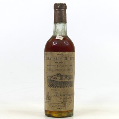 Lot 1232 - Château Coutet, 1947, Sauternes-Barsac, one...