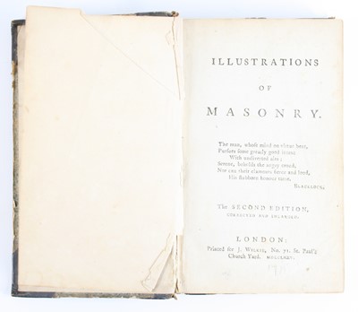 Lot 1022 - Preston, William: Illustrations Of Masonry,...