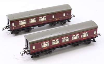 Lot 191 - Two 1937-41 Hornby No.2 corridor coaches, LMS....