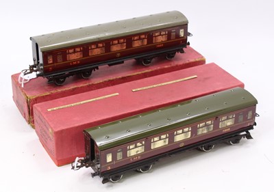 Lot 192 - Two 1937-41 Hornby No.2 corridor coaches, LMS...