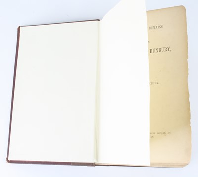 Lot 1038 - Bunbury, Sir Charles J.F. (ed): Memoir And...