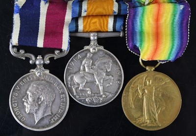 Lot A WW I group of three medals, to include...