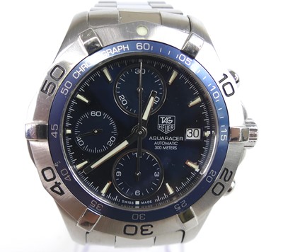 Lot 1338 - A stainless steel Tag Heuer Aquaracer...