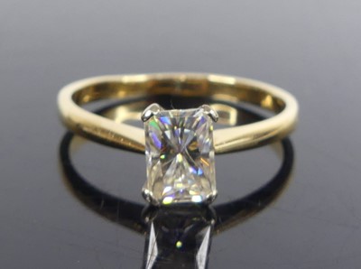 Lot 2565 - An 18ct yellow and white gold, synthetic...