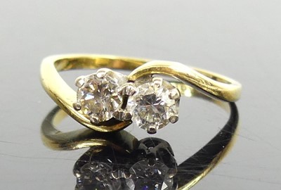Lot 2575 - An 18ct yellow and white gold, diamond...