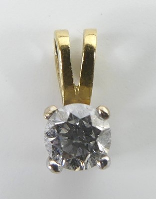 Lot 2631 - An 18ct yellow and white gold diamond single...