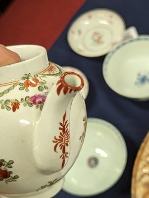 Lot 1099 - A Lowestoft porcelain teapot, circa 1780, of...