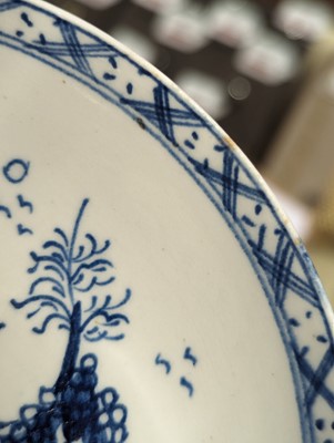 Lot 1097 - A Lowestoft porcelain saucer, circa 1770,...