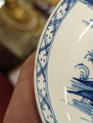 Lot 1097 - A Lowestoft porcelain saucer, circa 1770,...