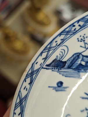 Lot 1097 - A Lowestoft porcelain saucer, circa 1770,...