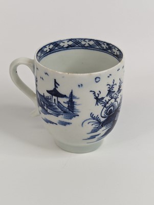 Lot 1095 - A Lowestoft porcelain coffee can, circa 1780,...