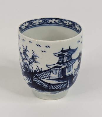 Lot 1095 - A Lowestoft porcelain coffee can, circa 1780,...