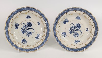 Lot 1100 - A pair of Caughley porcelain plates, circa...