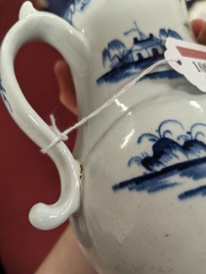 Lot 1096 - A Lowestoft porcelain milk jug, circa 1780,...