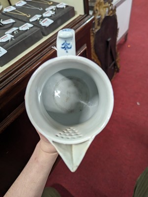 Lot 1096 - A Lowestoft porcelain milk jug, circa 1780,...