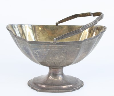 Lot 1159 - A George III silver sweetmeat basket, of...