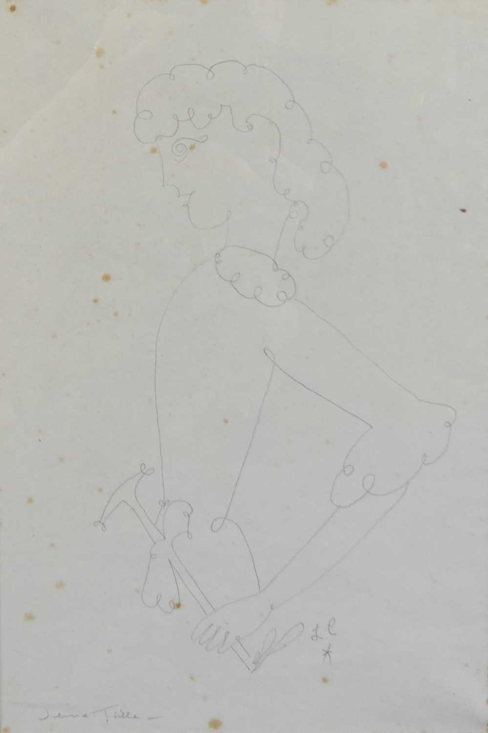 Lot 253 - In the manner of Jean Cocteau - Jeune Fille,...
