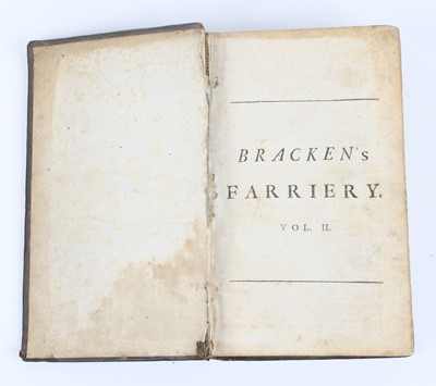 Lot 1002 - Bracken, Henry: Farriery Improv'd: Or, A...