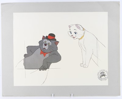 Lot 774 - Aristocats, 1970, a hand painted movie film...