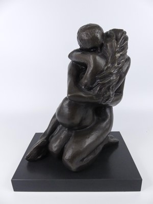 Lot 176 - Contemporary school - The Kiss, bronze of...
