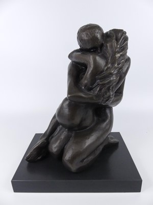 Lot 176 - Contemporary school - The Kiss, bronze of...