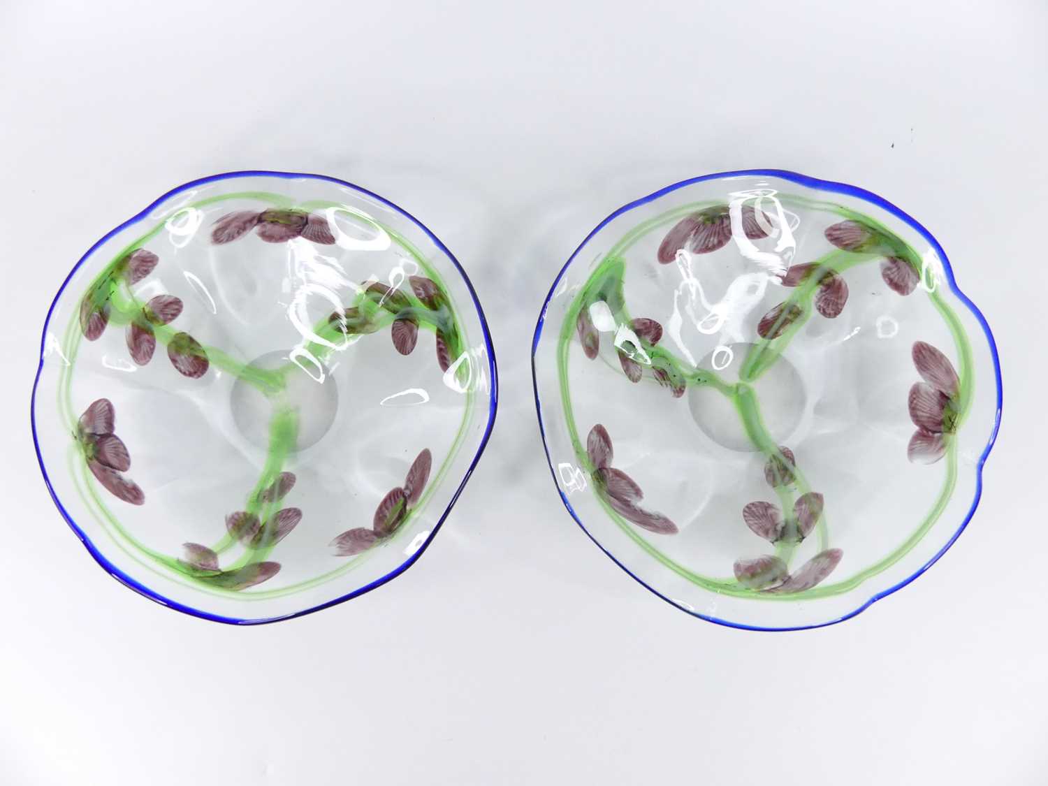 Lot 73 - A pair of Murano art glass table bowls, each...