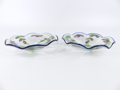Lot 73 - A pair of Murano art glass table bowls, each...