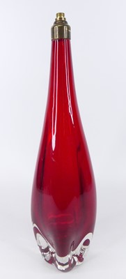 Lot 70 - A 1960s Whitefriars ruby coloured art glass...