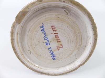 Lot 52 - Franz Slowak - a faience pottery single...