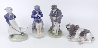 Lot 55 - A collection of four Royal Copenhagen glazed...