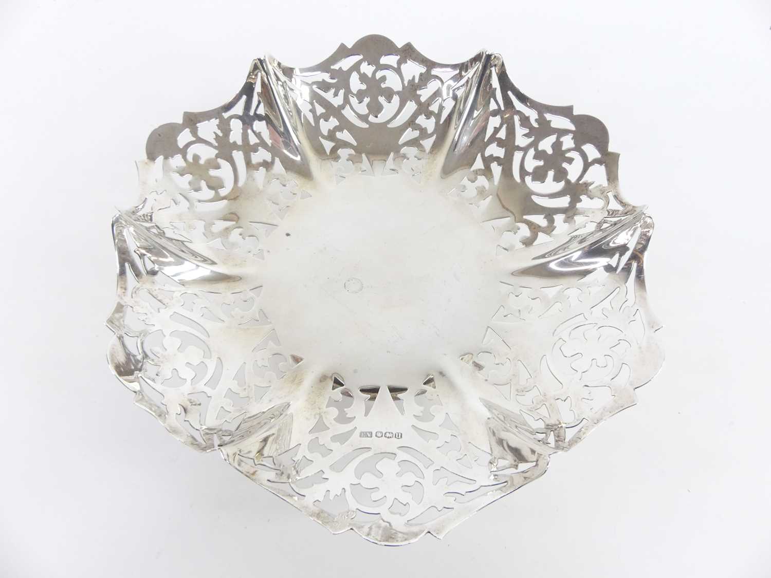 Lot 85 - An Art Deco silver bonbon dish, of shaped...