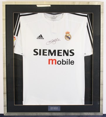 Lot 835 - David Beckham, a signed Real Madrid home shirt,...