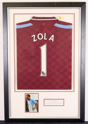 Lot 841 - Gianfranco Zola, a signed West Ham first team...