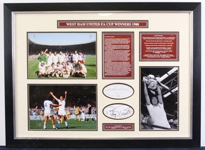 Lot 825 - A West Ham United FA Cup Winners 1980 framed...