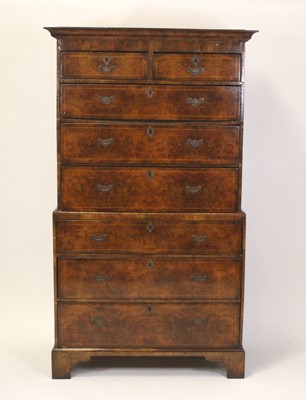 Lot 1548 - A mid-18th century figured walnut...