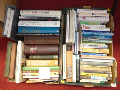 Lot 187 - Two boxes of miscellaneous hardback and paper...