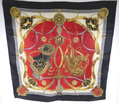 Lot 124 - Attributed to Hermès - two vintage silk...