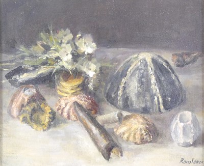 Lot 210 - Ronald Ronaldson (1919-2015) - Fossils, oil on...