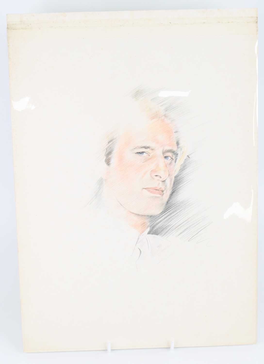 Lot 502 - A portrait of Steve Harley, pencil sketch on...