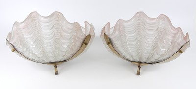 Lot 147 - A pair of Art Deco gilt and chromed metal and...