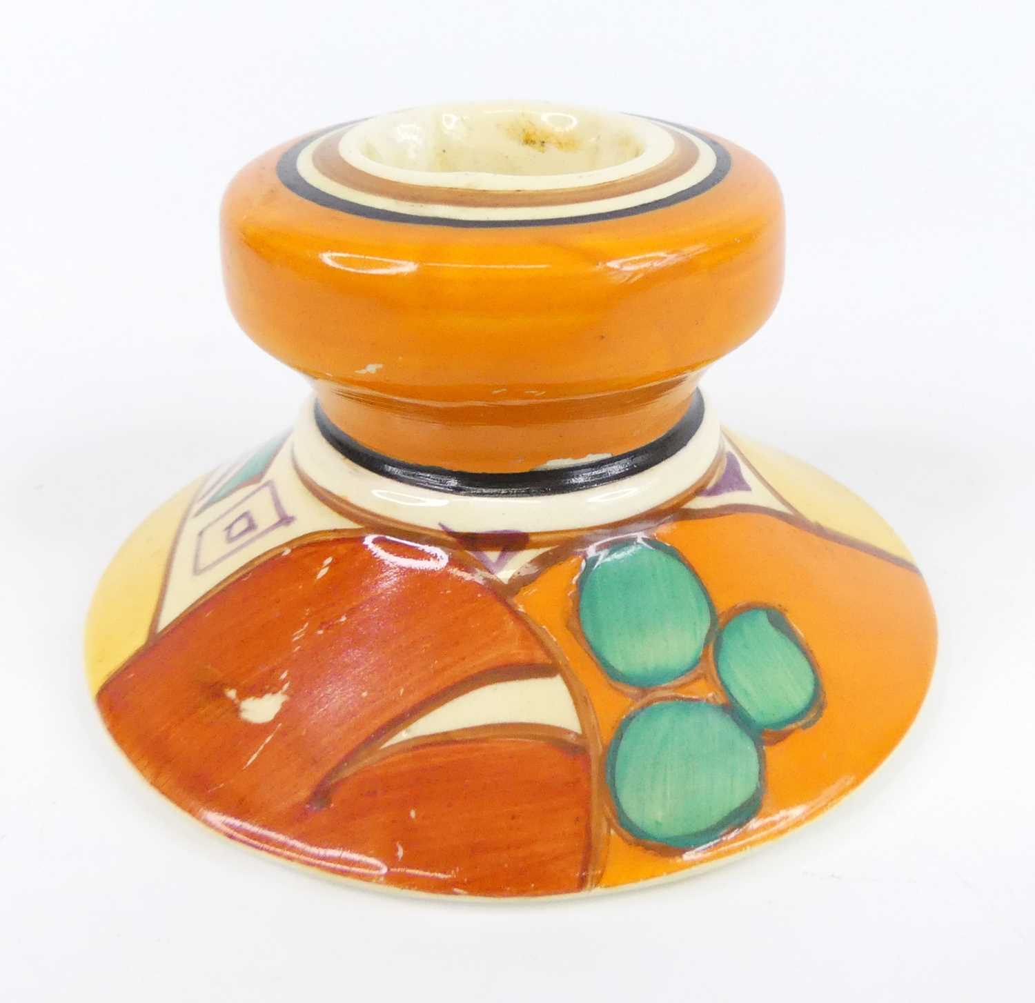 Lot 38 - A 1930s Clarice Cliff Melon pattern squat...