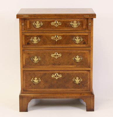 Lot 1558 - A walnut and burr walnut bachelor's chest of...