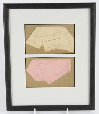 Lot 827 - An autograph page bearing the signatures of...