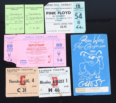 Lot 766 - A collection of concert tickets/stubs to...