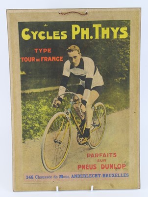 Lot 845 - A Hercules bicycle advertising poster, printed...