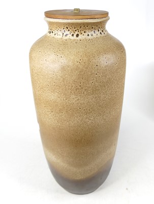 Lot 11 - A West German pottery vase, having a mottled...